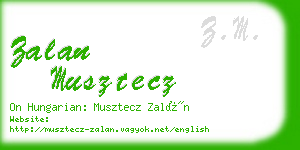 zalan musztecz business card